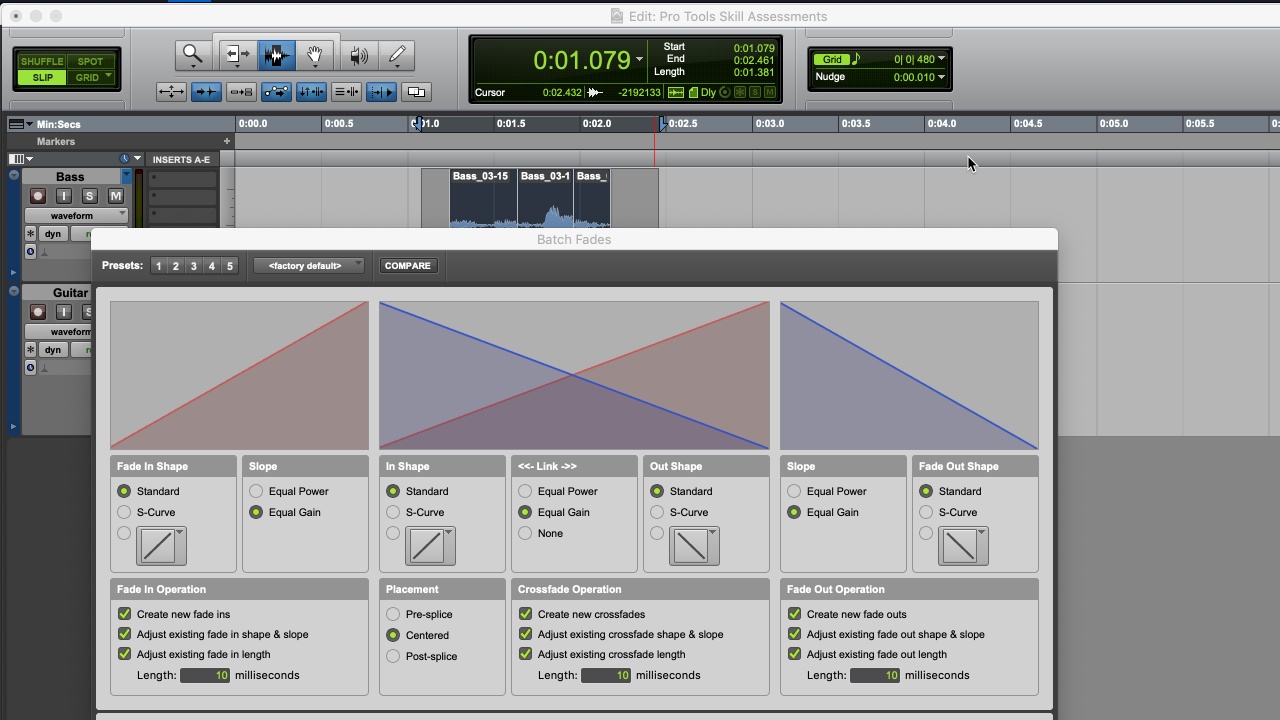 In the image shown, why did the Batch Fades window appear?
